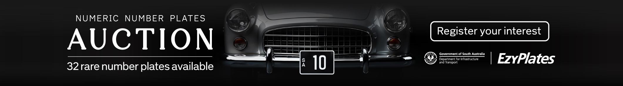 Numeric number plates auction