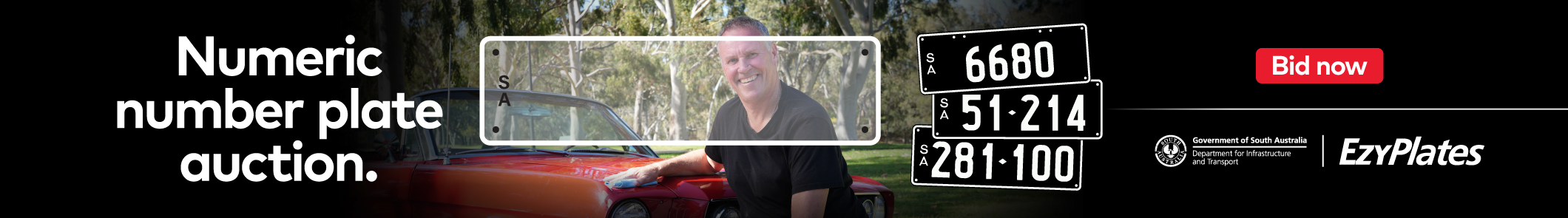 Registration open: Numeric number plate auction